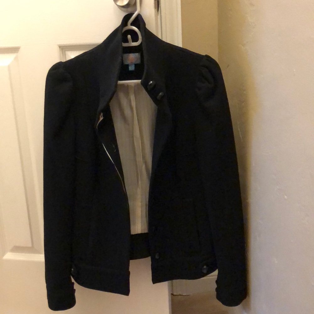 Plenty Tracy Reese black wool jacket